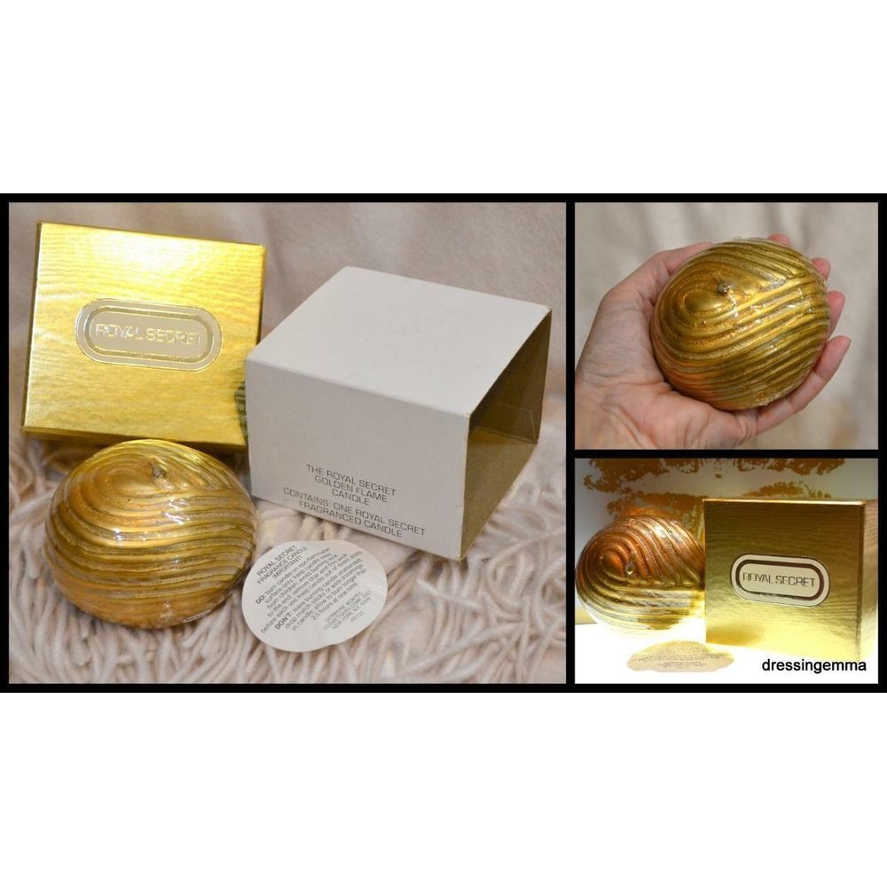 Very rare‎ Royal Secret perfume candle Germaine Monteil gold ribbed new in box